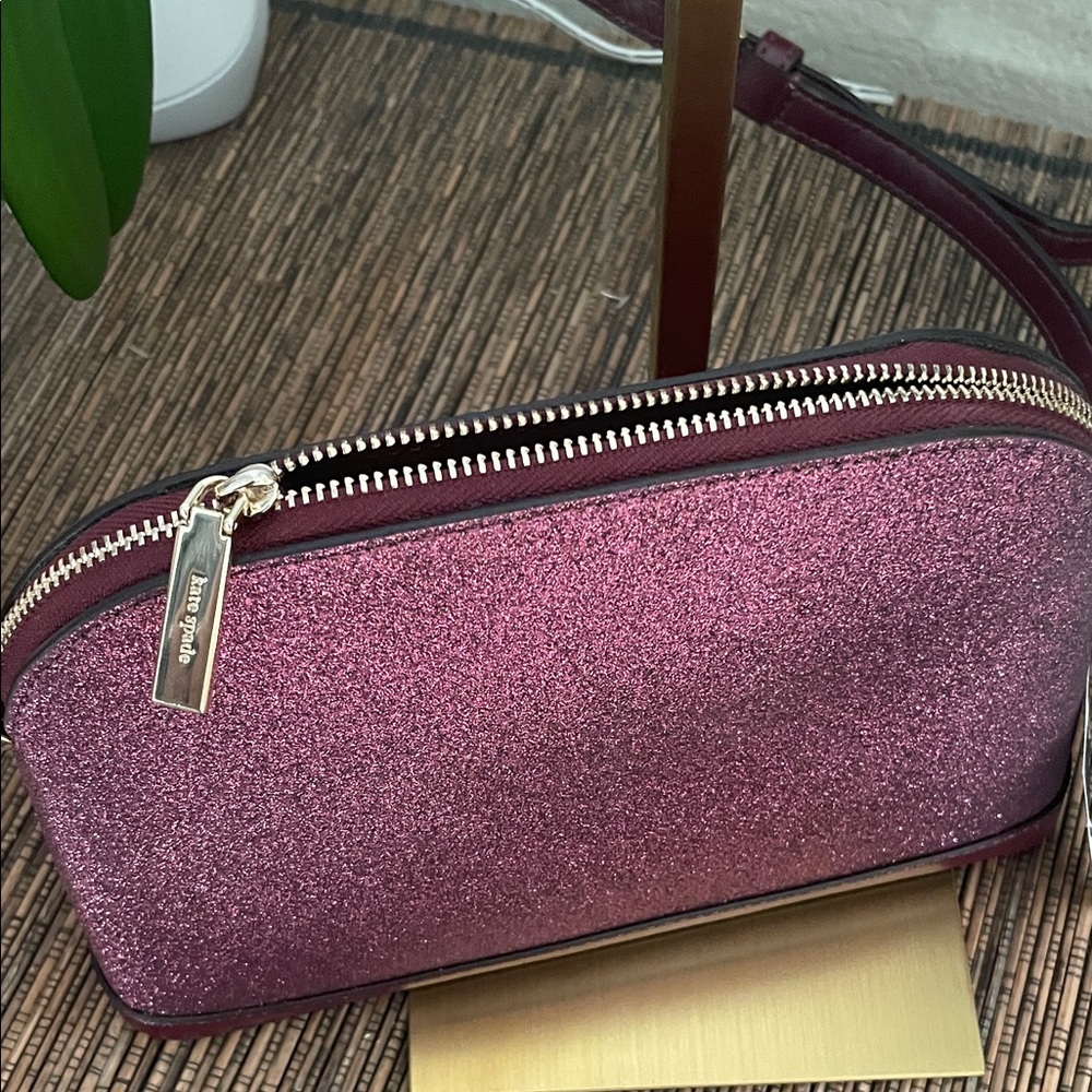 NWT kate spade Glitter Dome Crossbody in Magenta Pink - Picture 5 of 9